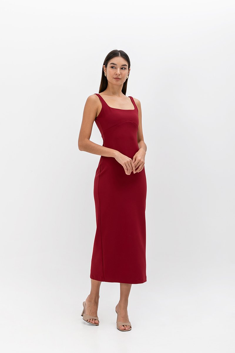 LOWEN SHEATH MIDI DRESS