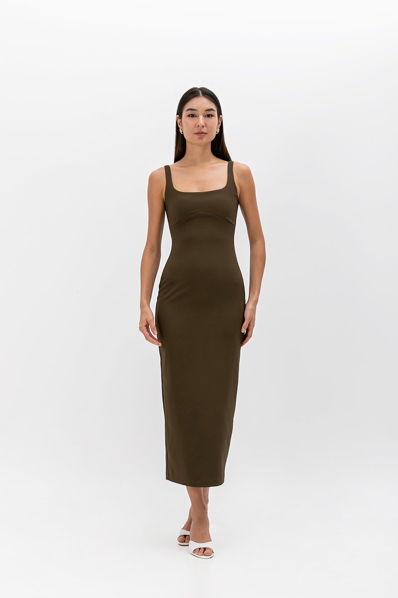 LOWEN SHEATH MIDI DRESS