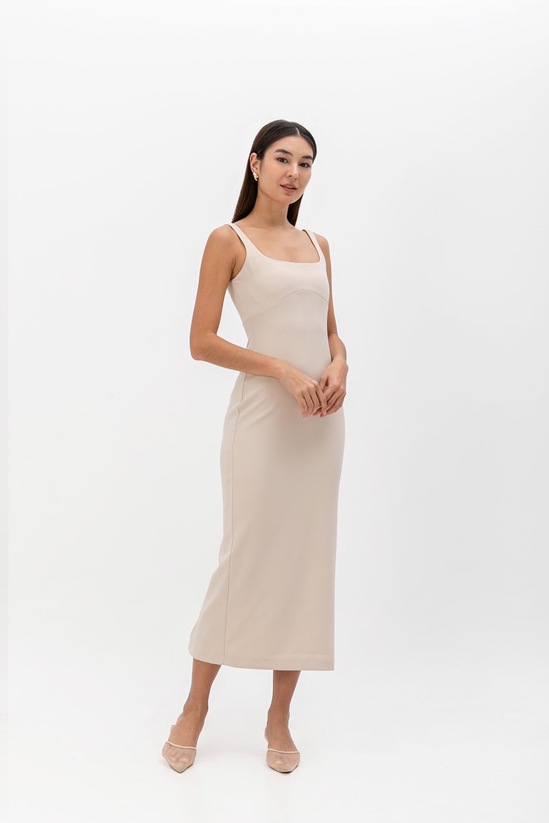 LOWEN SHEATH MIDI DRESS