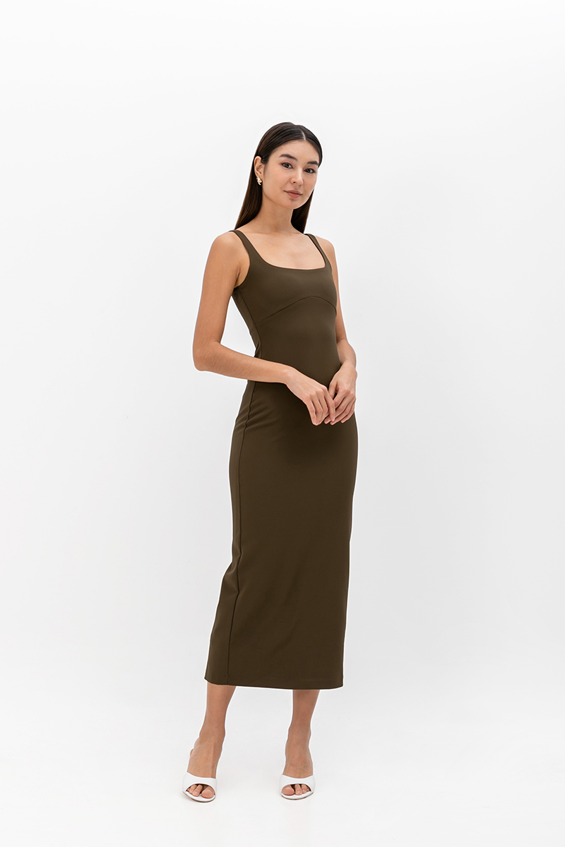 LOWEN SHEATH MIDI DRESS