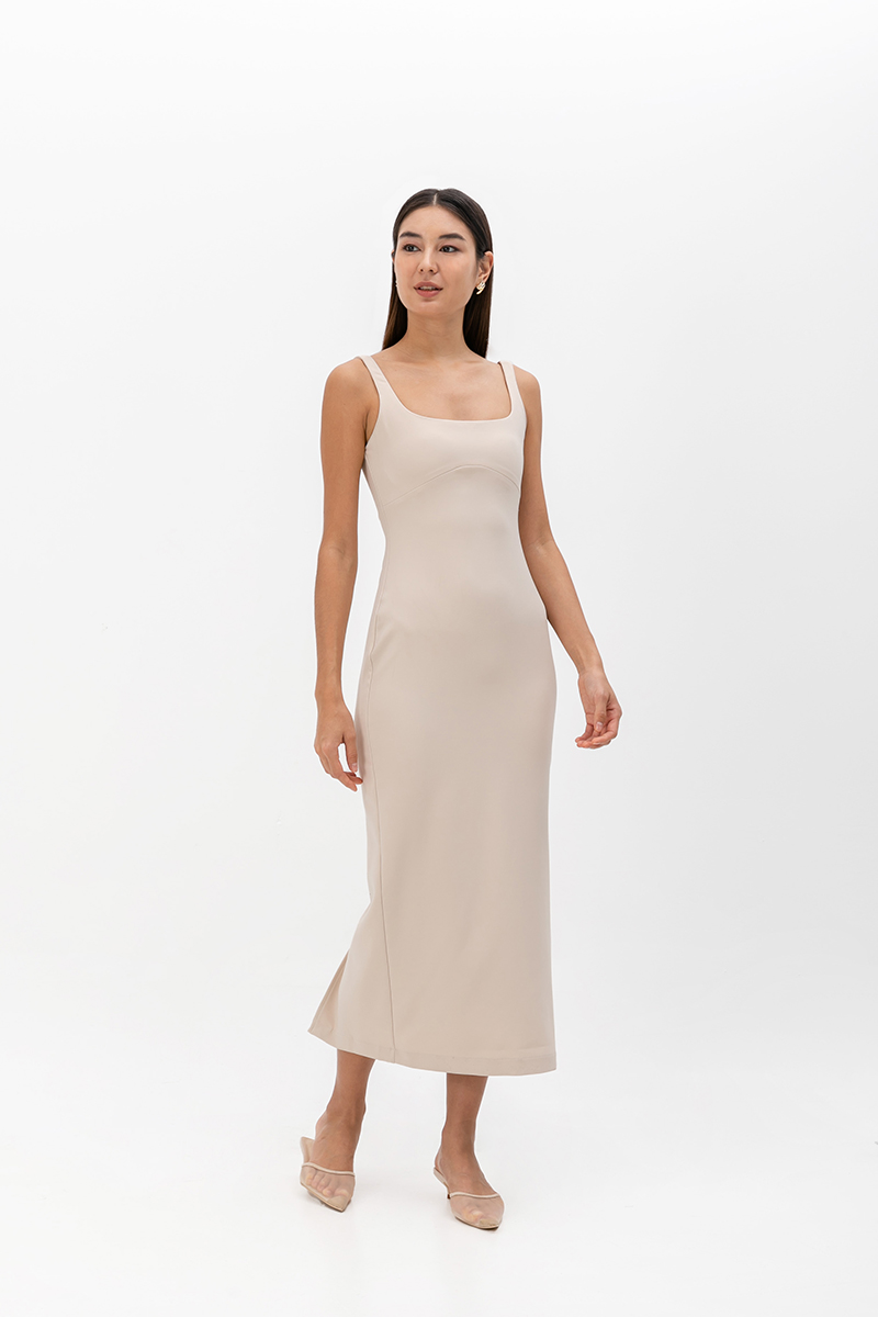 LOWEN SHEATH MIDI DRESS