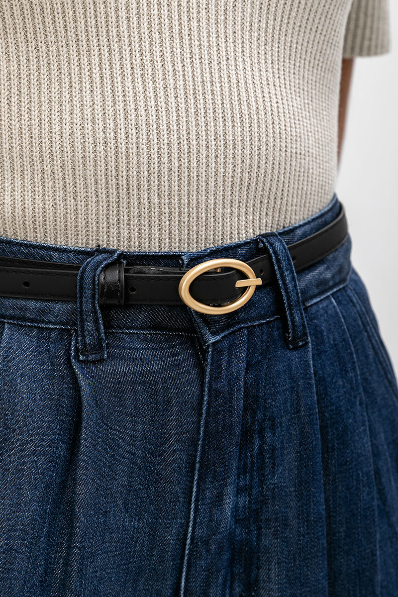 OVAL GOLD BUCKLE BELT