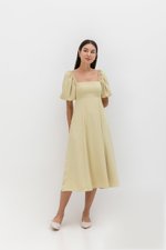ANNETTA PUFF SLEEVE MIDI DRESS ANNETTA PUFF SLEEVE MIDI DRESS