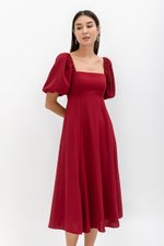 ANNETTA PUFF SLEEVE MIDI DRESS ANNETTA PUFF SLEEVE MIDI DRESS