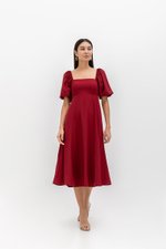 ANNETTA PUFF SLEEVE MIDI DRESS ANNETTA PUFF SLEEVE MIDI DRESS