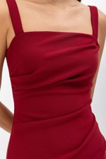 JOHANNA RUCHED BODYCON MIDI DRESS