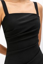 JOHANNA RUCHED BODYCON MIDI DRESS