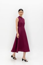 SADIE TEXTURED FIT AND FLARE CHEONGSAM DRESS SADIE TEXTURED FIT AND FLARE CHEONGSAM DRESS