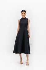 SADIE TEXTURED FIT AND FLARE CHEONGSAM DRESS SADIE TEXTURED FIT AND FLARE CHEONGSAM DRESS