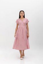 ELYSSA LINEN WRAP DRESS