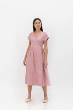 ELYSSA LINEN WRAP DRESS