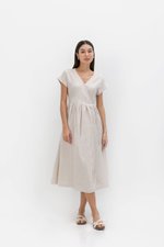 ELYSSA LINEN WRAP DRESS