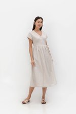 ELYSSA LINEN WRAP DRESS