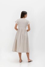 ELYSSA LINEN WRAP DRESS