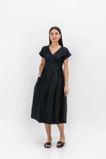 ELYSSA LINEN WRAP DRESS