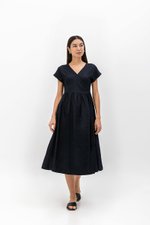 ELYSSA LINEN WRAP DRESS