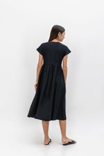 ELYSSA LINEN WRAP DRESS