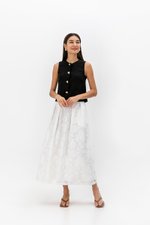 SEVARA ORGANZA JACQUARD MAXI SKIRT