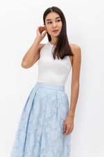 SEVARA ORGANZA JACQUARD MAXI SKIRT