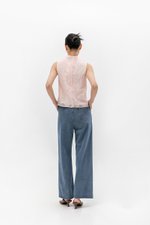 NADINA EMBOSSED ORGANZA CHEONGSAM TOP