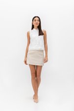 NADINA EMBOSSED ORGANZA CHEONGSAM TOP