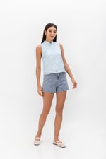 NADINA EMBOSSED ORGANZA CHEONGSAM TOP