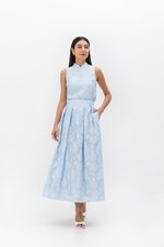 NADINA EMBOSSED ORGANZA CHEONGSAM TOP