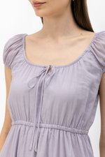 FAYE TIERED LINEN MIDI DRESS