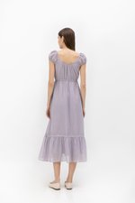 FAYE TIERED LINEN MIDI DRESS