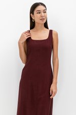 SLOANE PANELLED SQUARE NECK SLEEVELESS DRESS