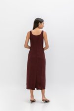 SLOANE PANELLED SQUARE NECK SLEEVELESS DRESS
