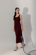 SLOANE PANELLED SQUARE NECK SLEEVELESS DRESS