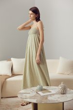 KRISSA PRINT SMOCKED CAMI MIDI DRESS KRISSA PRINT SMOCKED CAMI MIDI DRESS