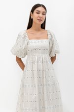 MARRAKESH PRINTED PUFF SLEEVE DRESS