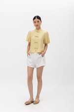 CARMIA CHEONGSAM PUFF SLEEVE TOP CARMIA CHEONGSAM PUFF SLEEVE TOP