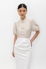 CARMIA CHEONGSAM PUFF SLEEVE TOP CARMIA CHEONGSAM PUFF SLEEVE TOP