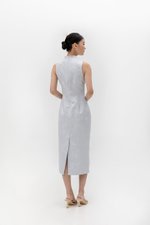 CRISSY EMBOSSED JACQUARD CHEONGSAM DRESS