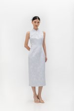 CRISSY EMBOSSED JACQUARD CHEONGSAM DRESS
