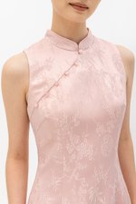 CRISSY EMBOSSED JACQUARD CHEONGSAM DRESS