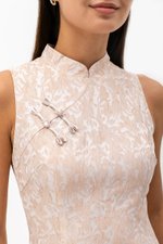 LUCINDA FLORAL JACQUARD CHEONGSAM DRESS