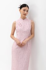 LUCINDA FLORAL JACQUARD CHEONGSAM DRESS