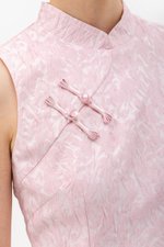 LUCINDA FLORAL JACQUARD CHEONGSAM DRESS