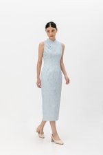 LUCINDA FLORAL JACQUARD CHEONGSAM DRESS