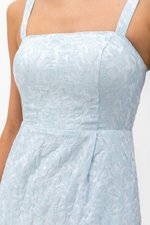 LAIA FLORAL JACQUARD MIDI DRESS