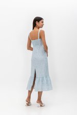 LAIA FLORAL JACQUARD MIDI DRESS