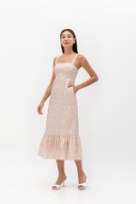 LAIA FLORAL JACQUARD MIDI DRESS