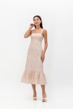 LAIA FLORAL JACQUARD MIDI DRESS