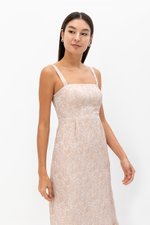 LAIA FLORAL JACQUARD MIDI DRESS