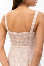 LAIA FLORAL JACQUARD MIDI DRESS