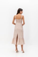 LAIA FLORAL JACQUARD MIDI DRESS